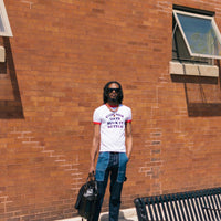 CGSIB shirt on Mister Wallace in Andersonville. Photo by www.ashabio.com